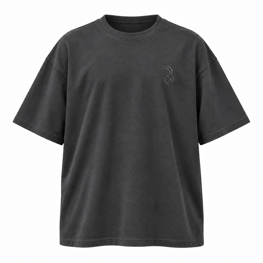 DIXWAR Women Premium Oversized Tee – Smoky Grey