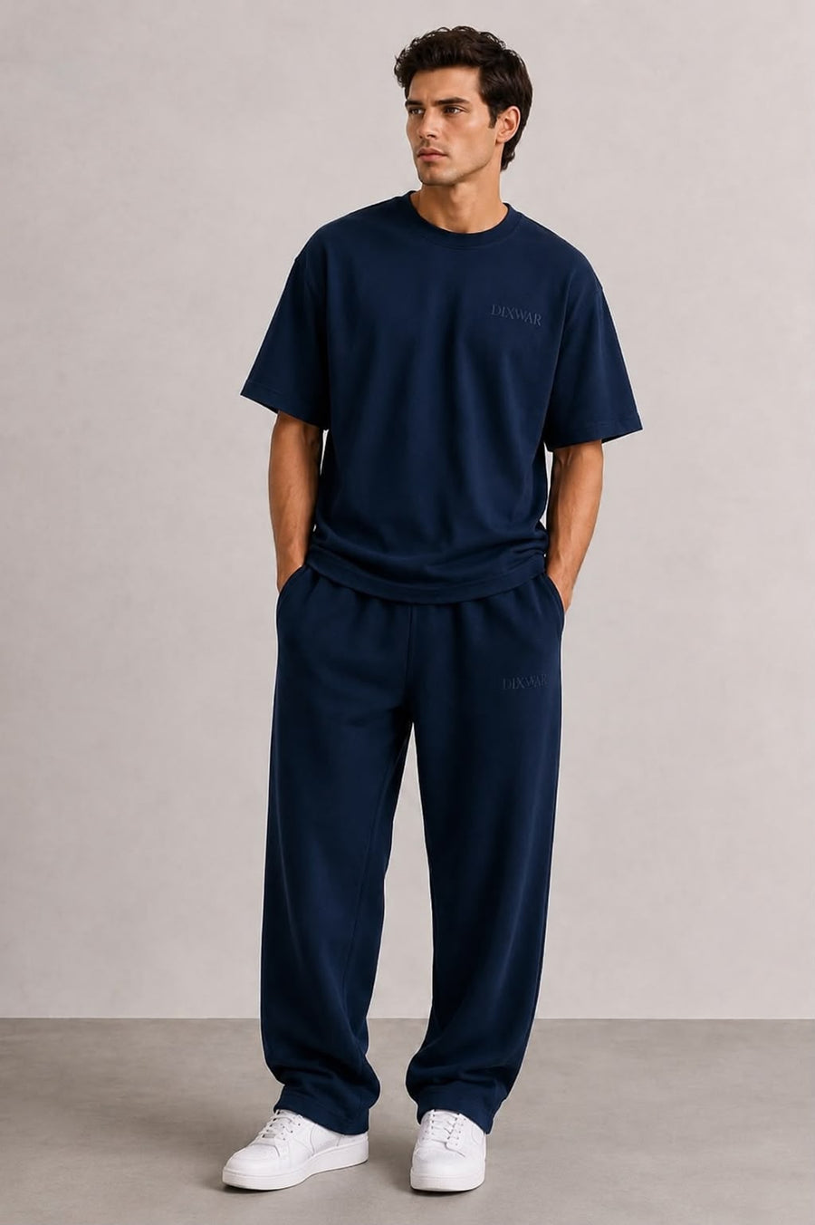 DIXWAR Premium Oversized Sweatpants – Navy