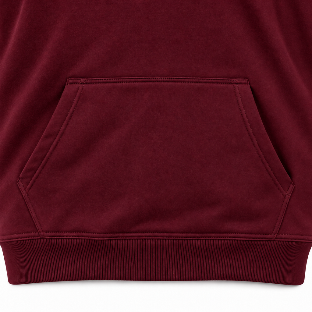 DIXWAR Premium Bol Kesim Kapüşonlu Sweatshirt – Bordo