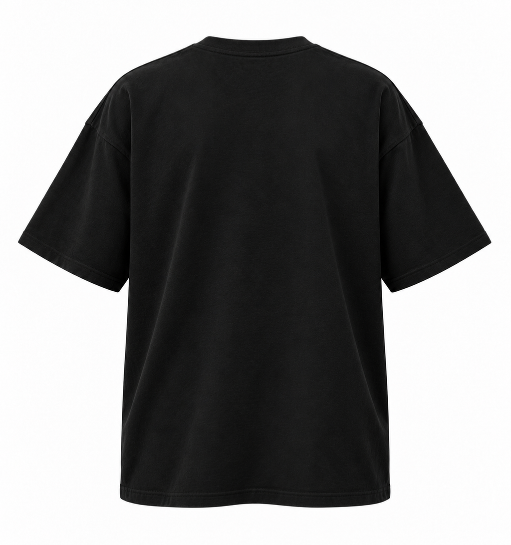 DIXWAR Women Premium Oversized Tee – Black