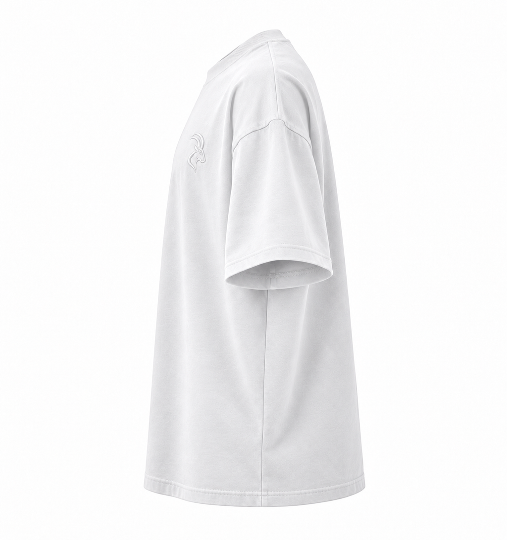 DIXWAR Women Premium Oversized Tee – White
