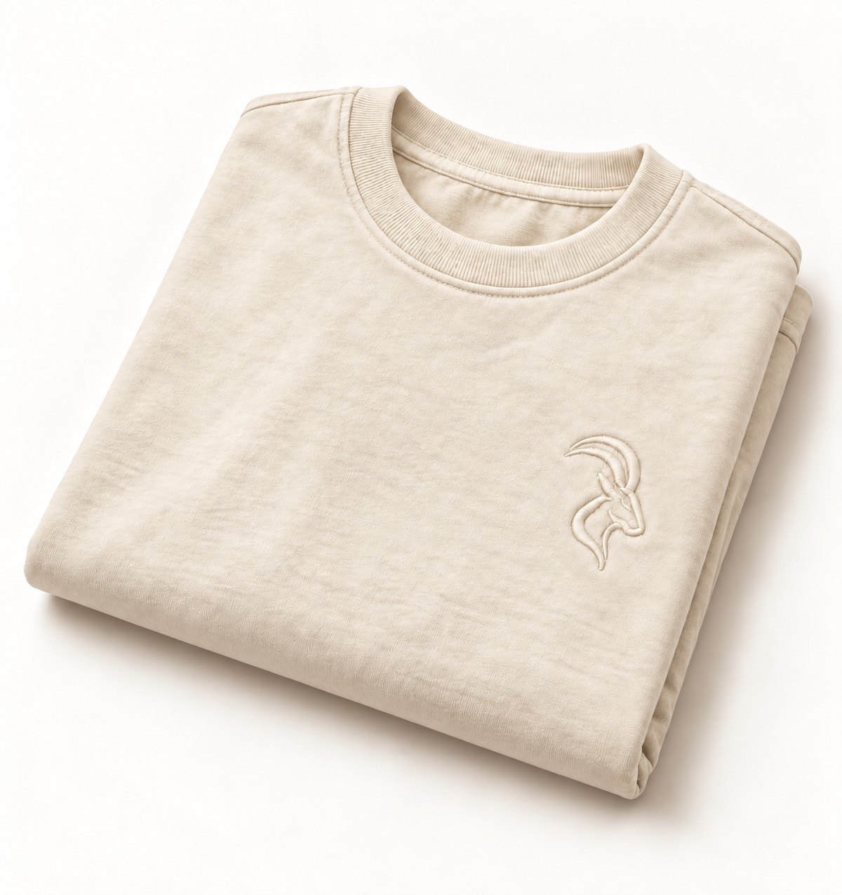 DIXWAR Women Premium Oversized Tee – Cream