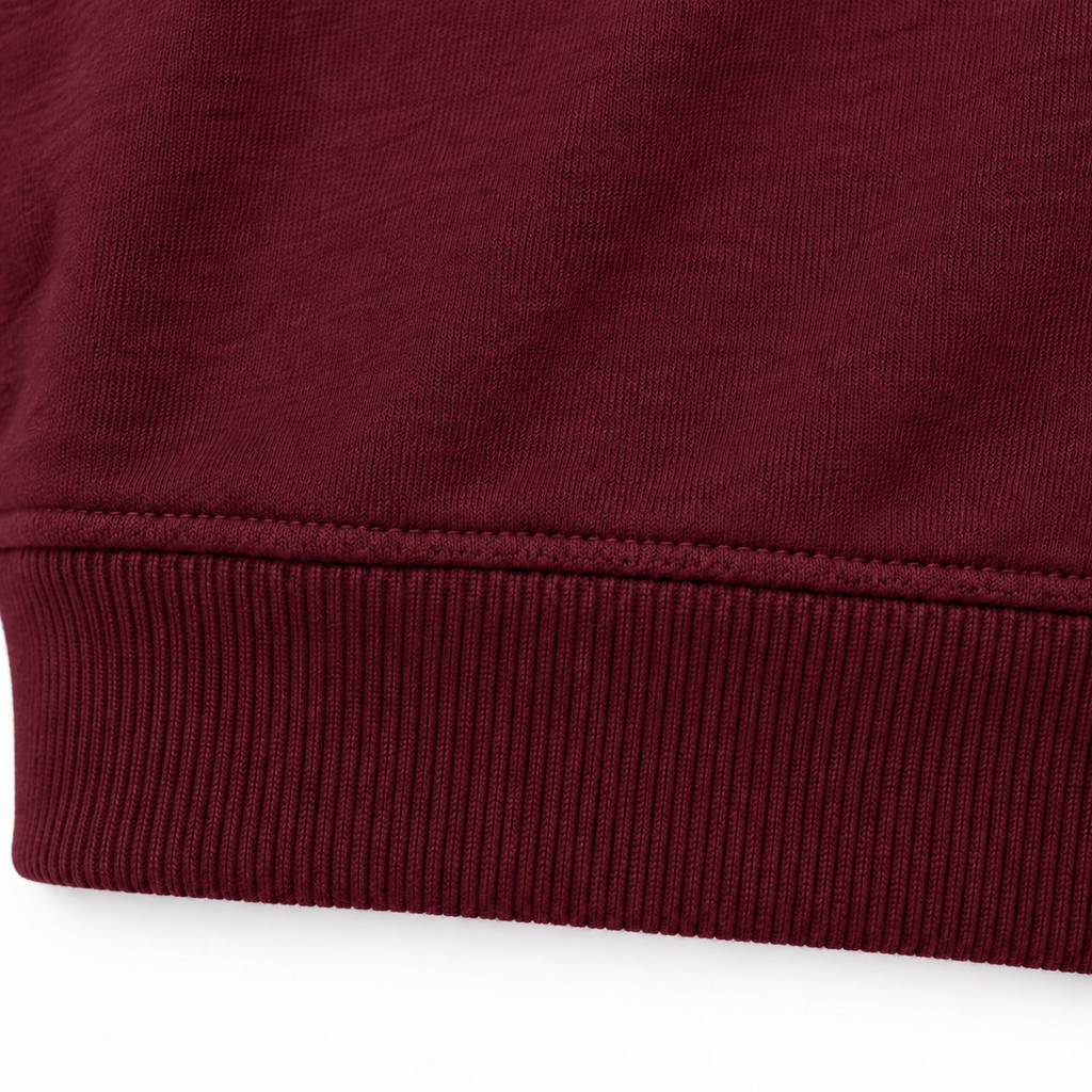 DIXWAR Premium Bol Kesim Kapüşonlu Sweatshirt – Bordo