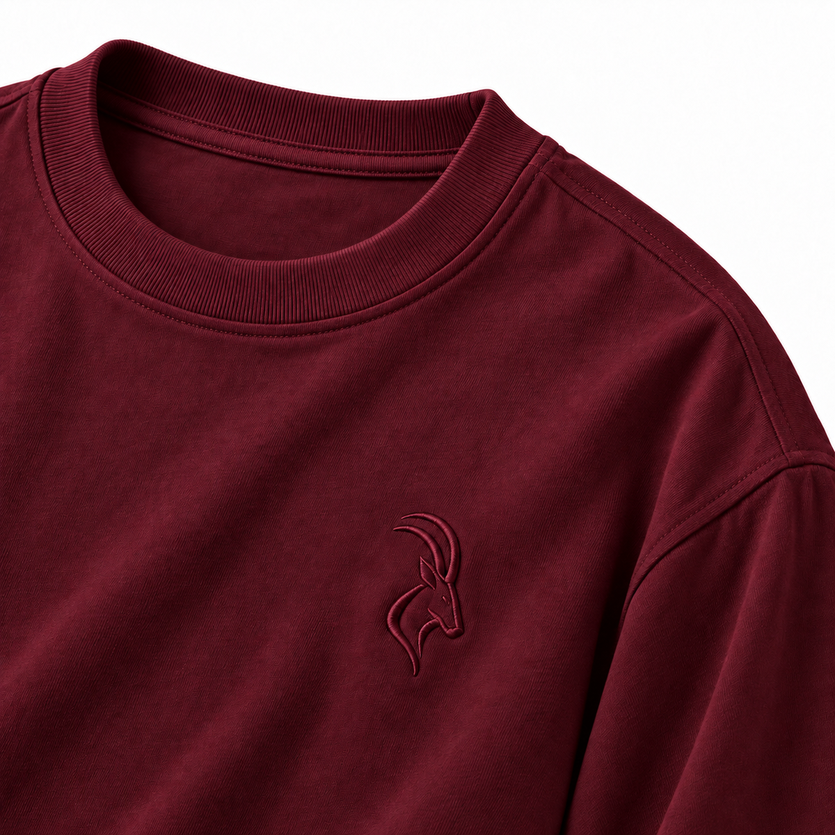 DIXWAR Premium Oversized Long Sleeve T-Shirt - Burgundy
