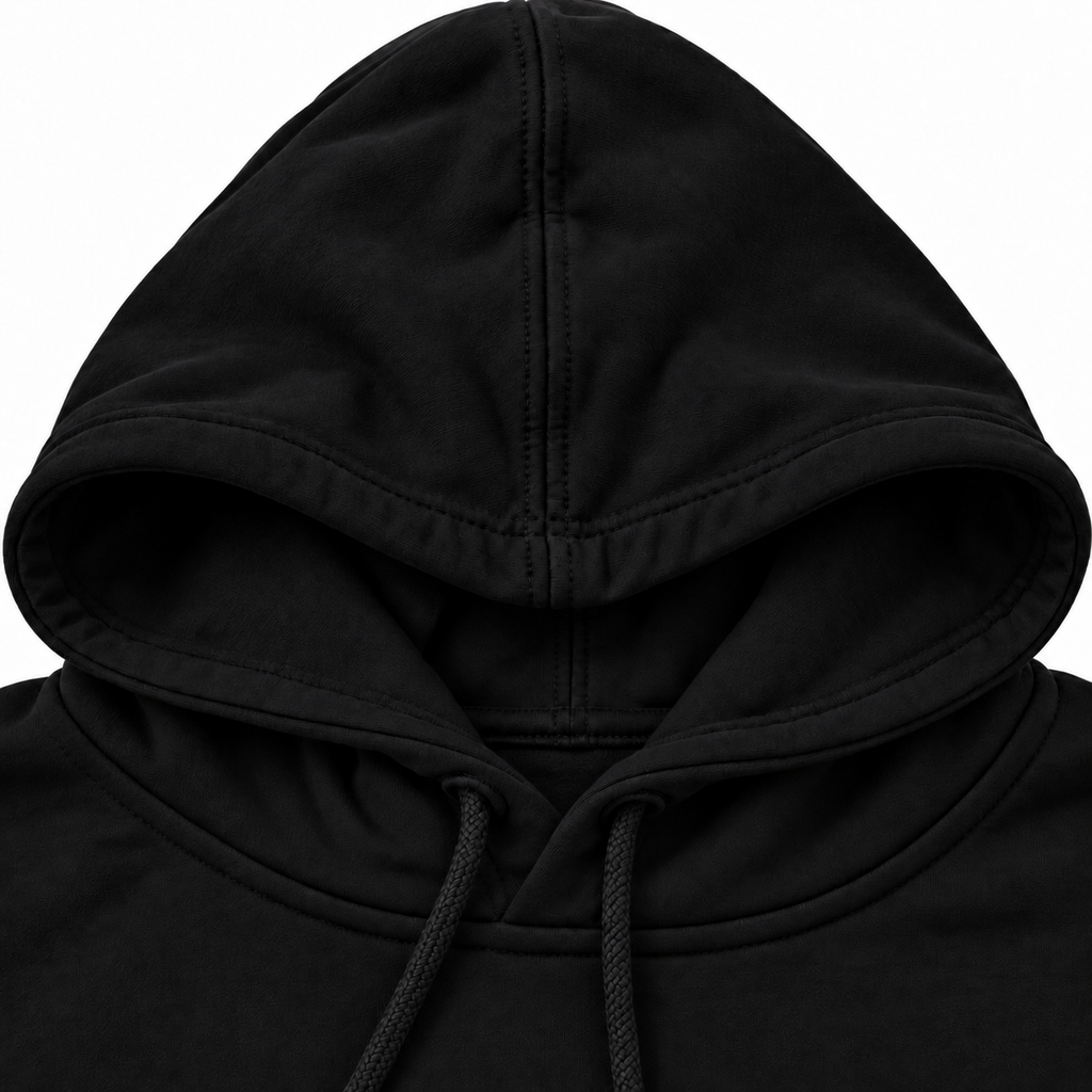DIXWAR Premium Bol Kesim Kapüşonlu Sweatshirt – Siyah