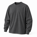 DIXWAR Premium Oversized Long Sleeve T-Shirt - Smoky Grey
