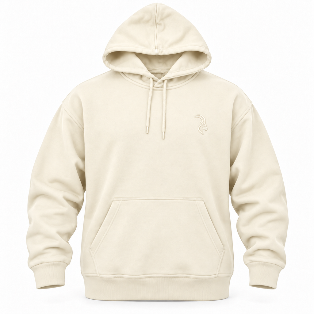 DIXWAR Premium Bol Kesim Kapüşonlu Sweatshirt – Krem