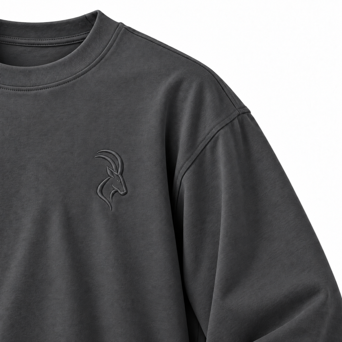 DIXWAR Premium Oversized Long Sleeve T-Shirt - Smoky Grey