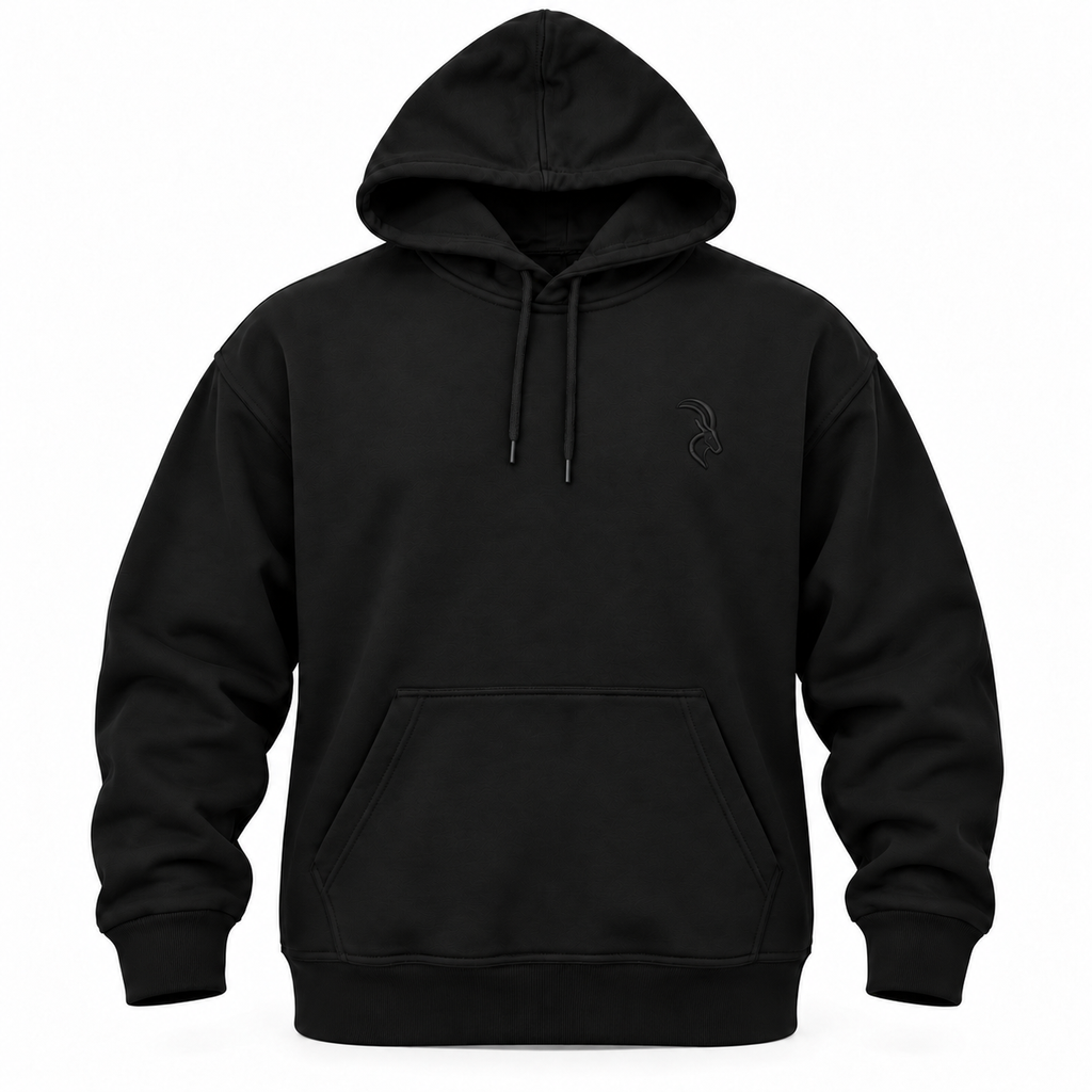 DIXWAR Premium Bol Kesim Kapüşonlu Sweatshirt – Siyah