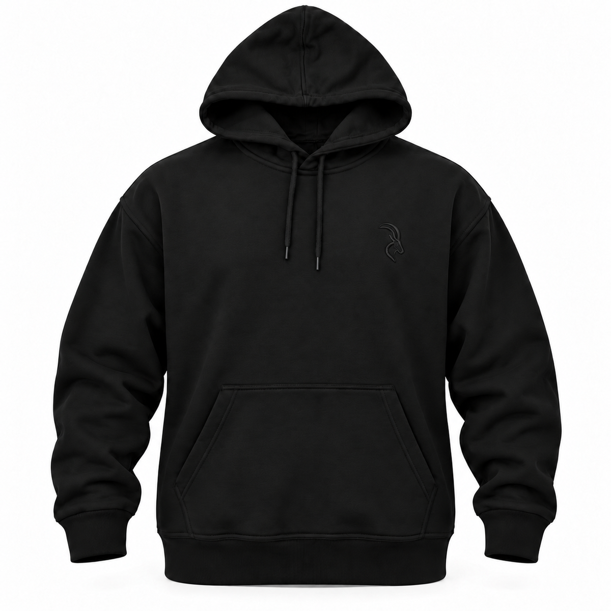 DIXWAR Premium Bol Kesim Kapüşonlu Sweatshirt – Siyah