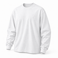 DIXWAR Premium Oversized Long Sleeve T-Shirt - White
