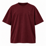 DIXWAR Women Premium Oversized Tee – Burgundy