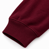 DIXWAR Premium Bol Kesim Kapüşonlu Sweatshirt – Bordo