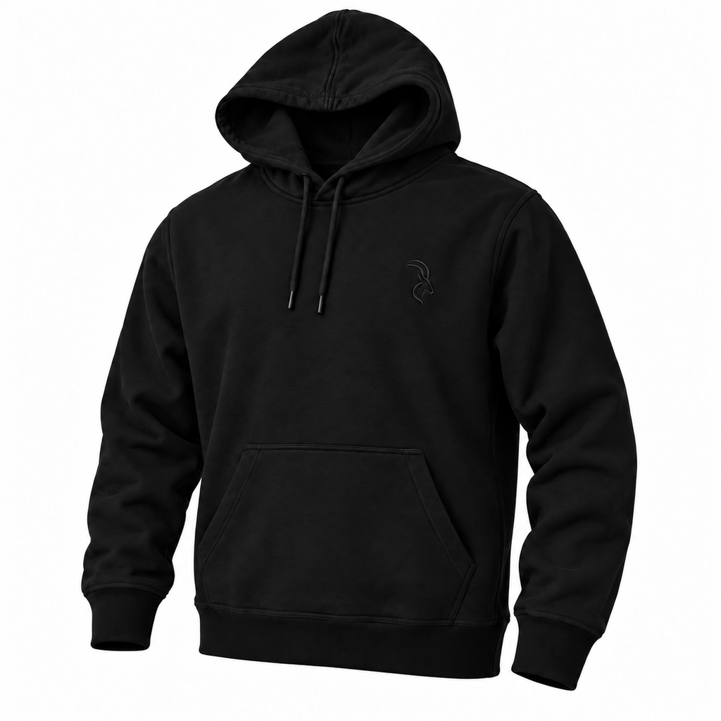 DIXWAR Premium Bol Kesim Kapüşonlu Sweatshirt – Siyah