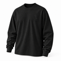 DIXWAR Premium Oversized Long Sleeve T-Shirt - Black
