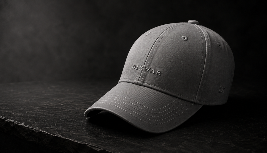 DIXWAR Premium Washed Cap – Gray