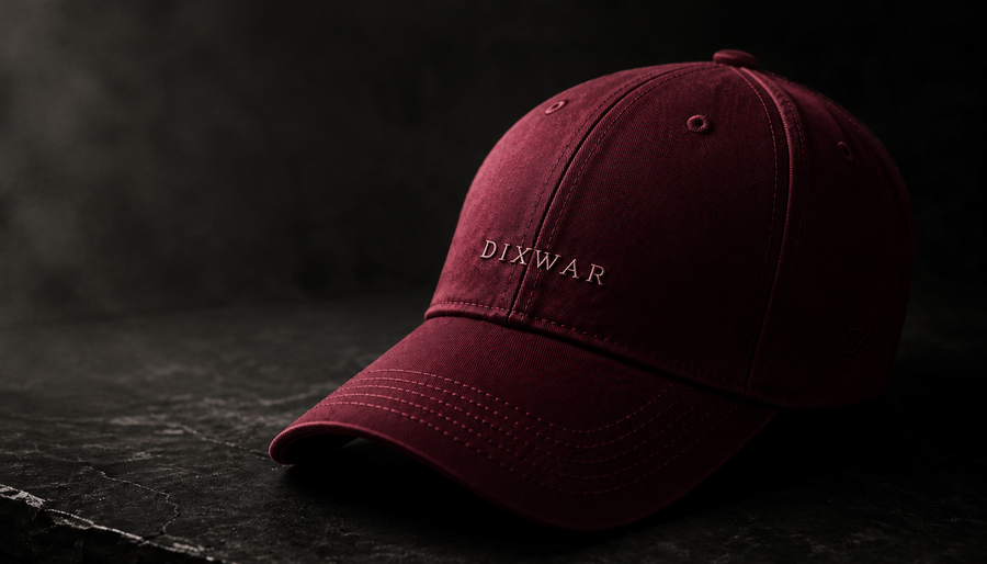 DIXWAR Premium Washed Cap – Burgundy
