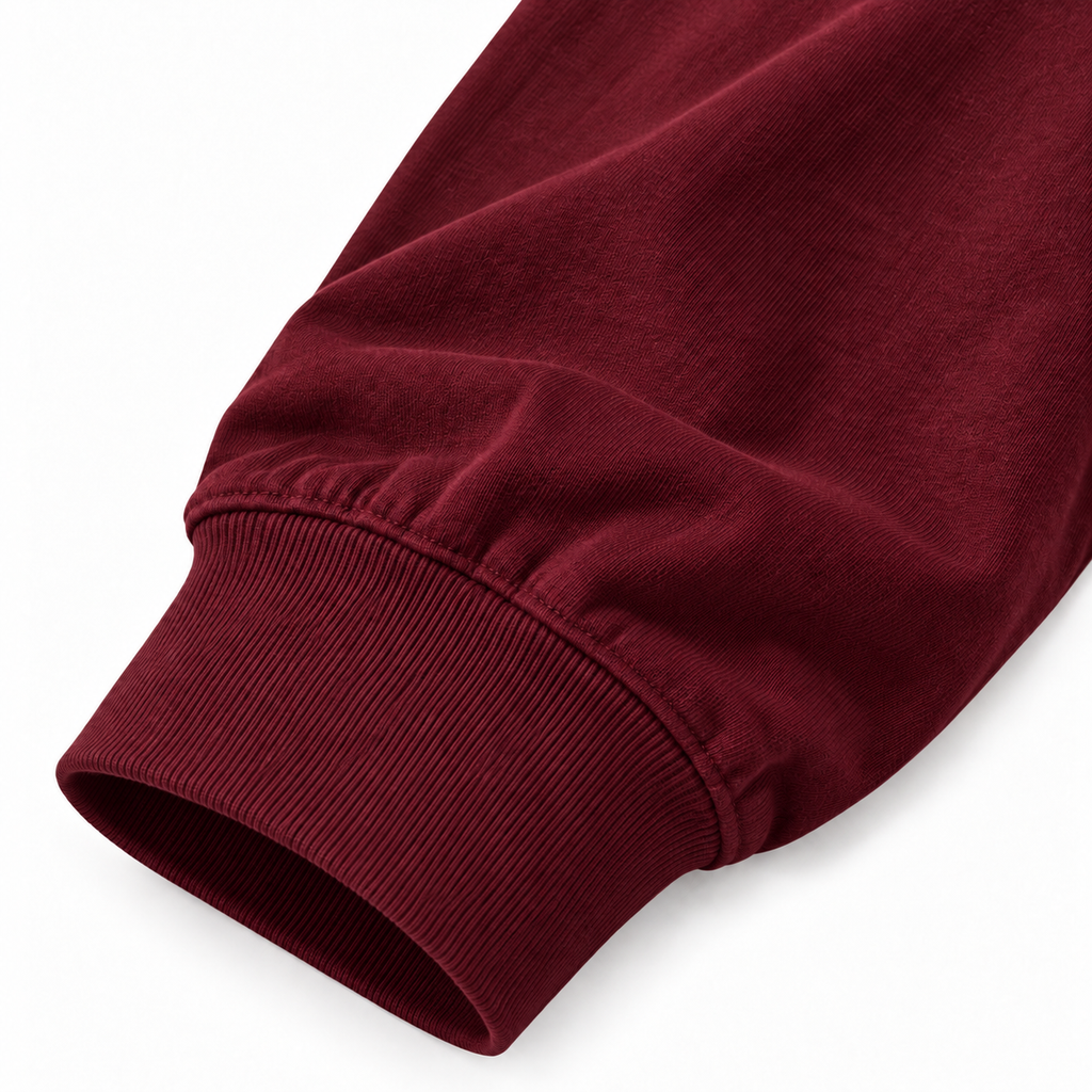 DIXWAR Premium Oversized Long Sleeve T-Shirt - Burgundy