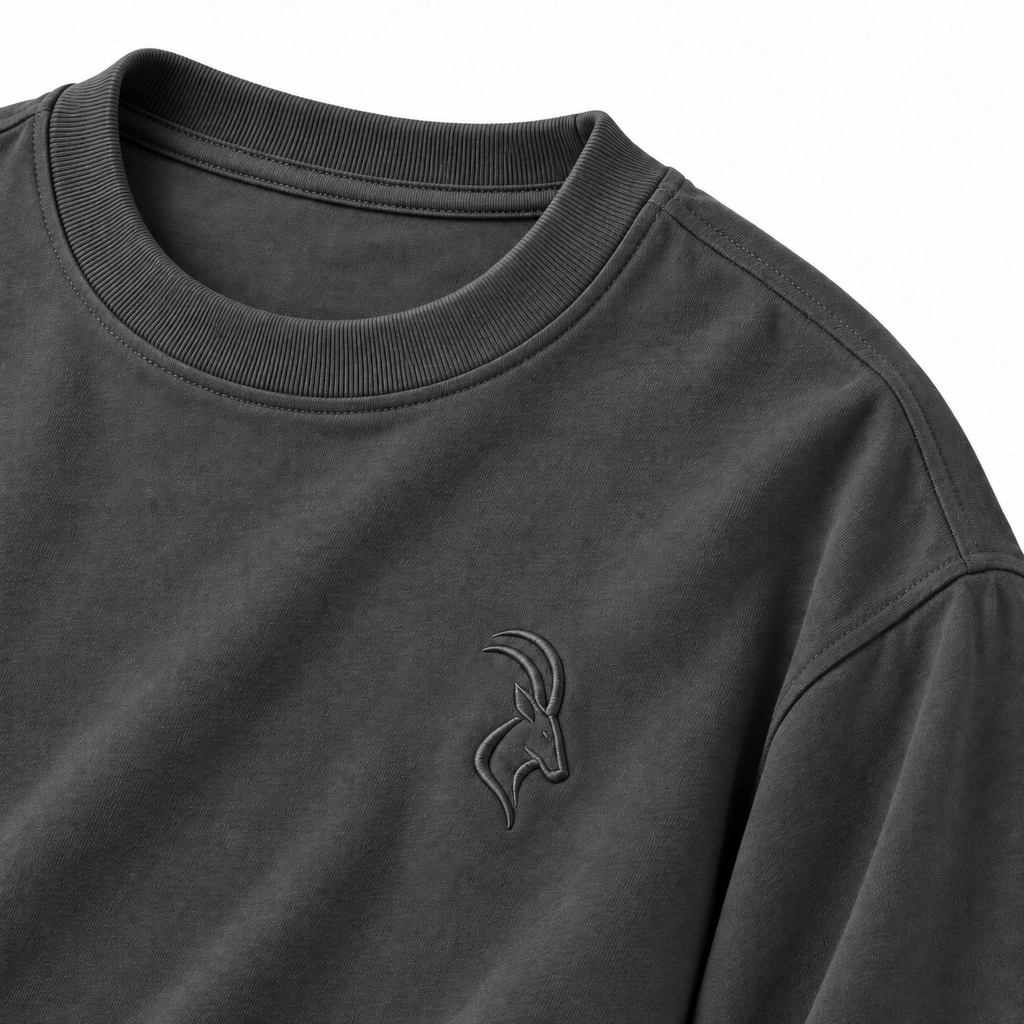 DIXWAR Premium Oversized Long Sleeve T-Shirt - Smoky Grey