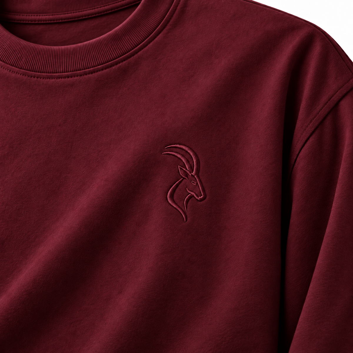 DIXWAR Premium Oversized Long Sleeve T-Shirt - Burgundy