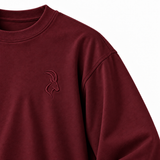 DIXWAR Premium Oversized Long Sleeve T-Shirt - Burgundy