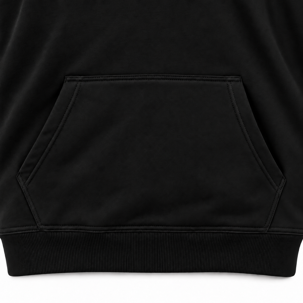 DIXWAR Premium Bol Kesim Kapüşonlu Sweatshirt – Siyah