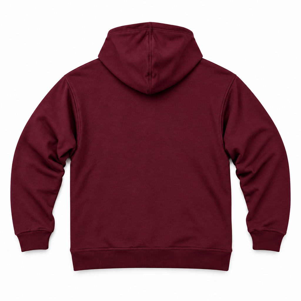 DIXWAR Premium Bol Kesim Kapüşonlu Sweatshirt – Bordo
