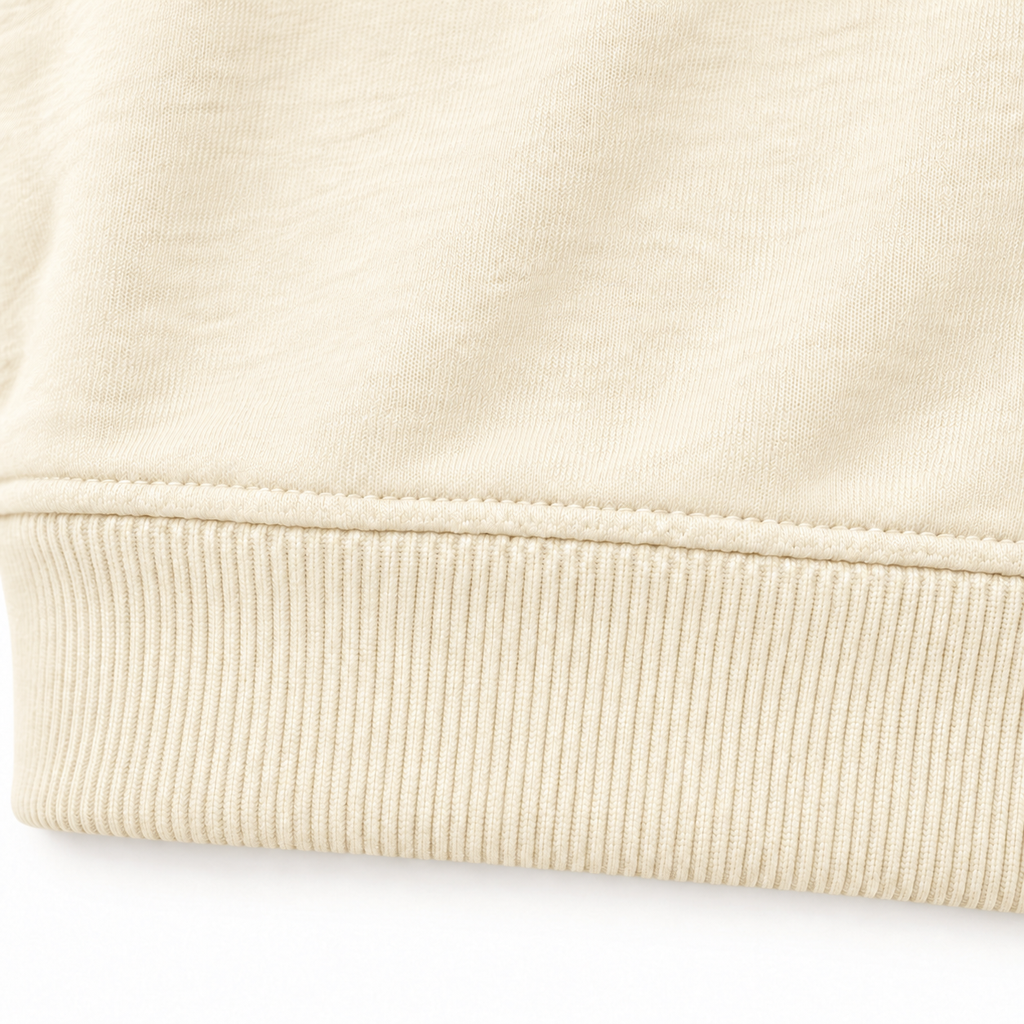 DIXWAR Premium Bol Kesim Kapüşonlu Sweatshirt – Krem
