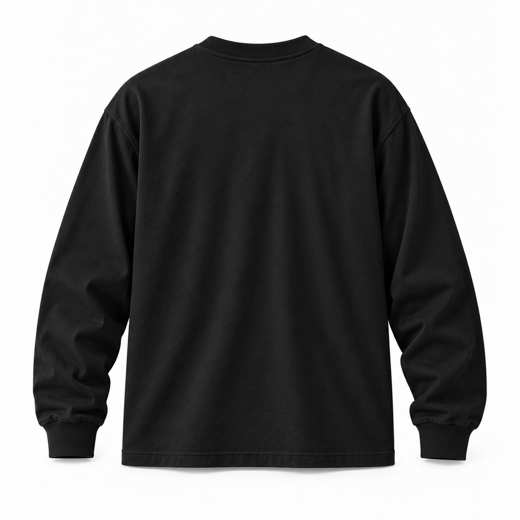 DIXWAR Premium Oversized Long Sleeve T-Shirt - Black