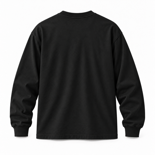DIXWAR Premium Oversized Long Sleeve T-Shirt - Black