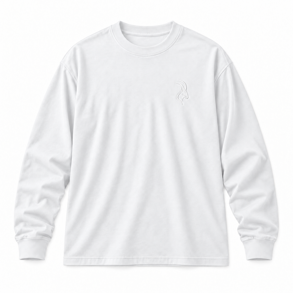 DIXWAR Premium Oversized Long Sleeve T-Shirt - White