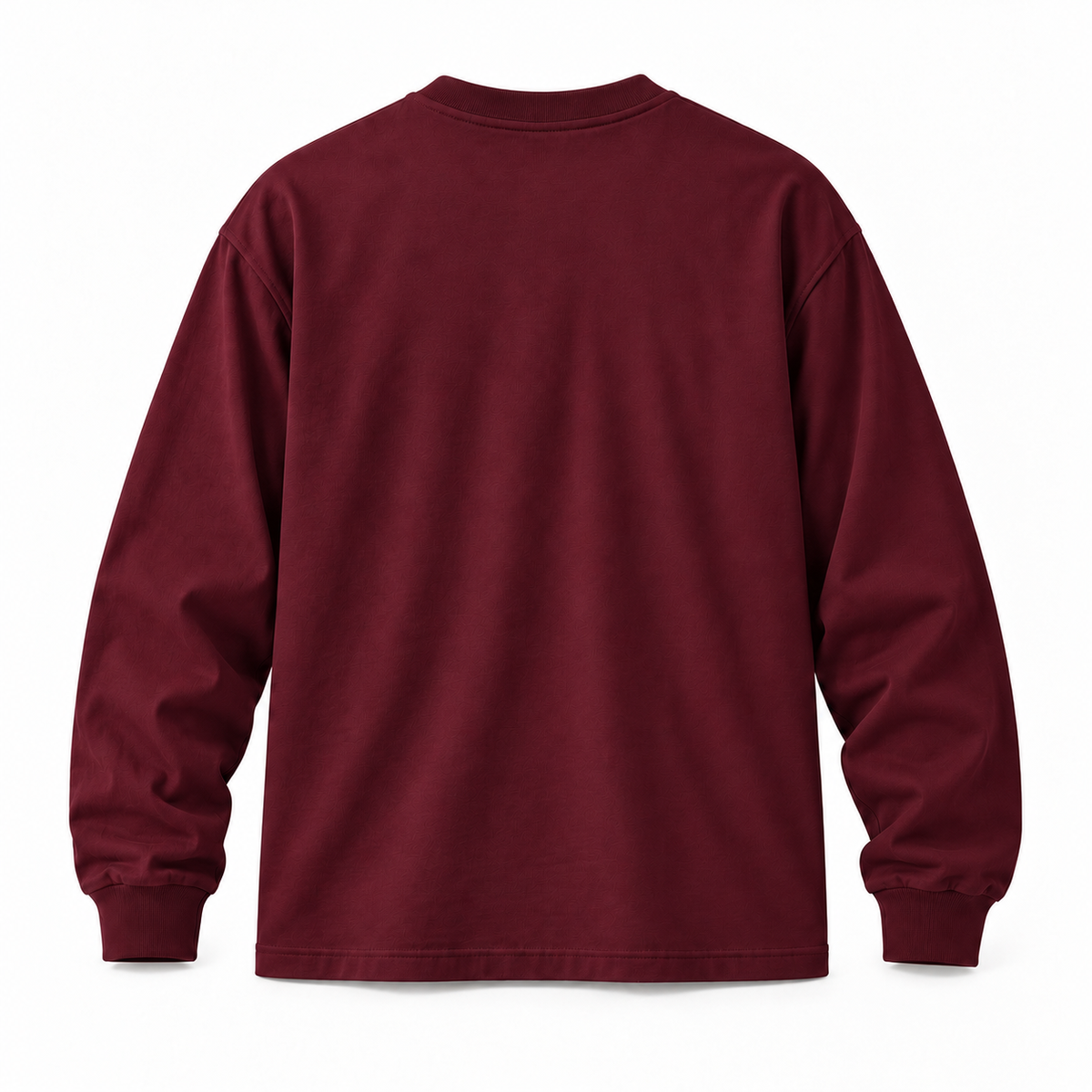 DIXWAR Premium Oversized Long Sleeve T-Shirt - Burgundy