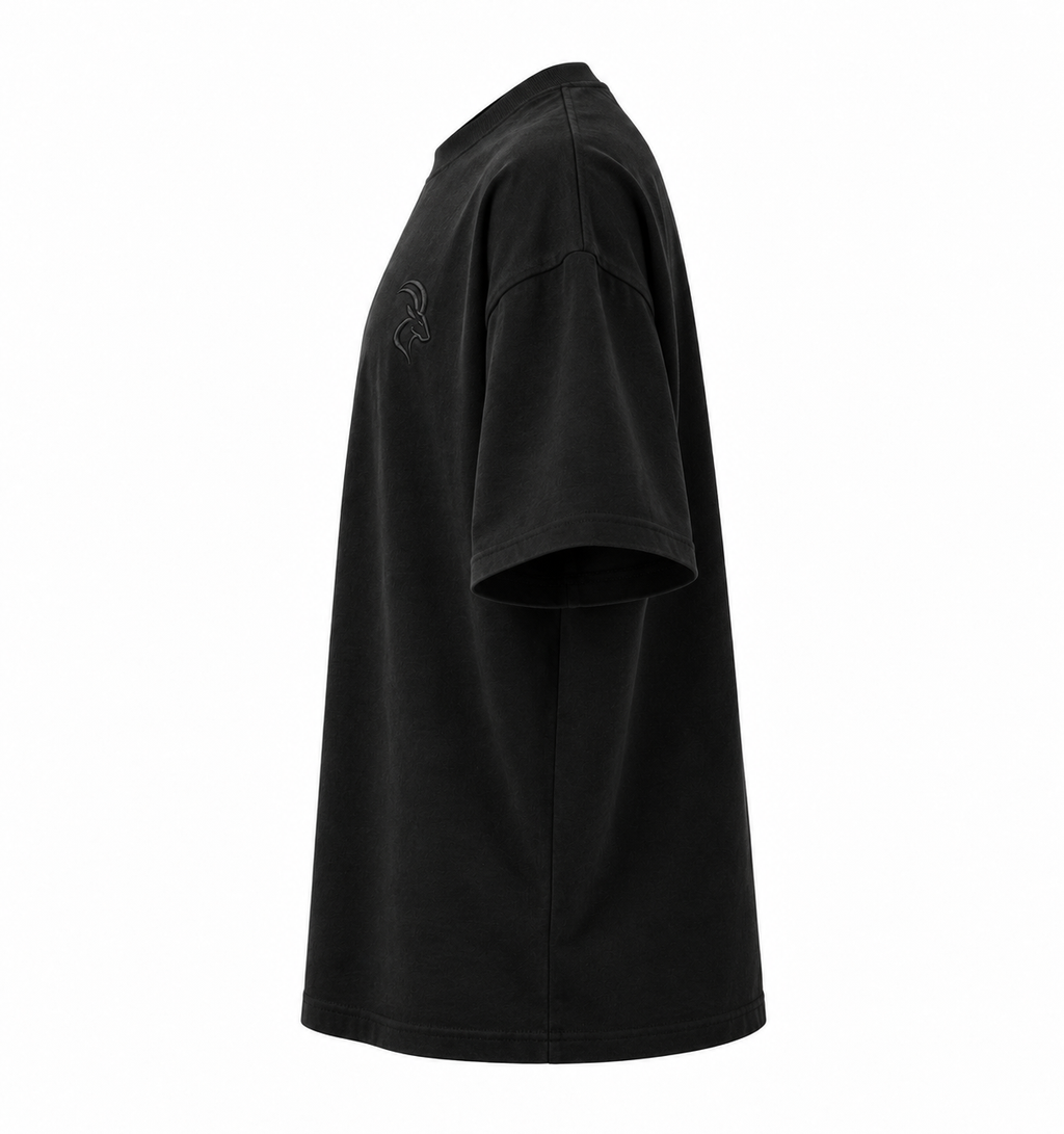 DIXWAR Women Premium Oversized Tee – Black