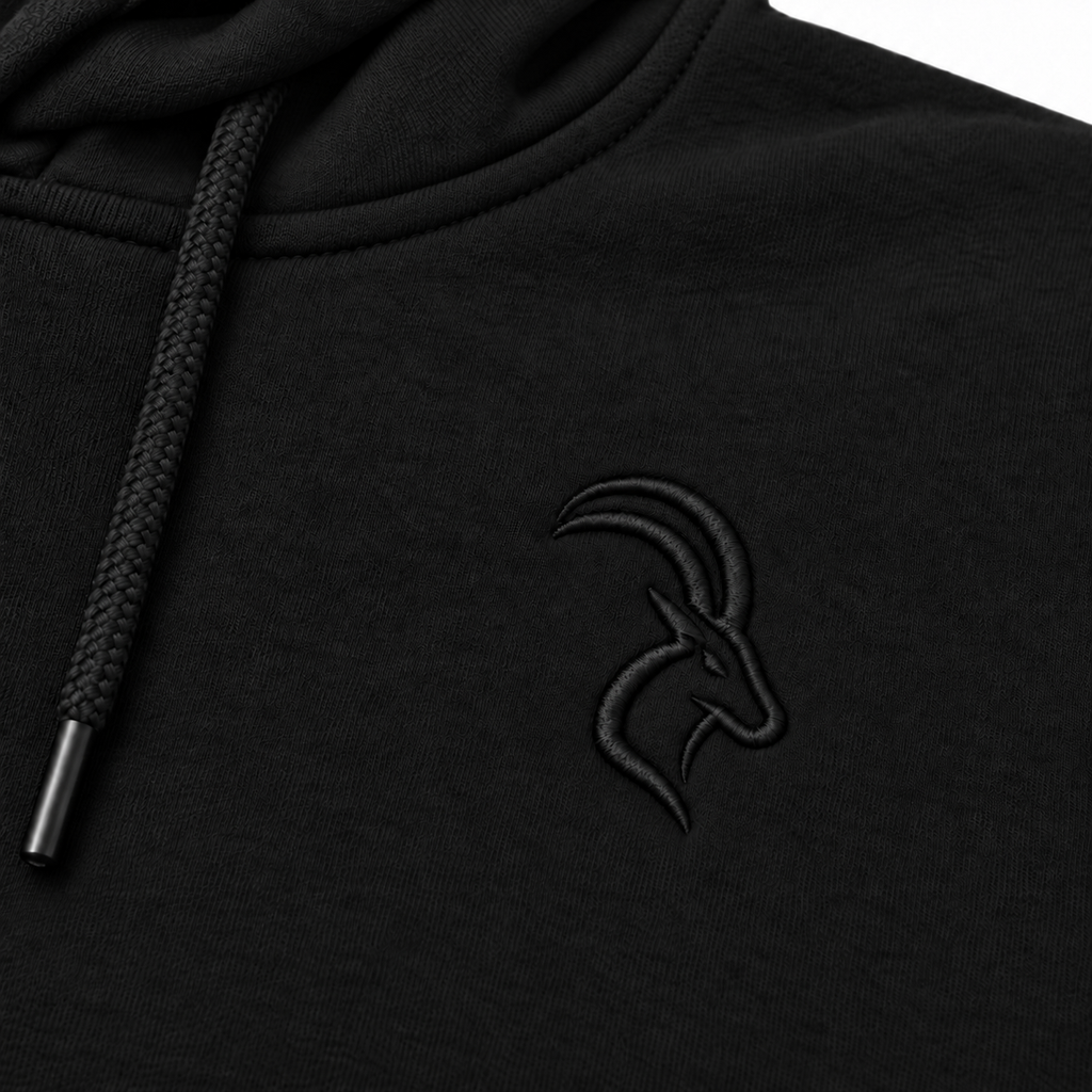 DIXWAR Premium Bol Kesim Kapüşonlu Sweatshirt – Siyah