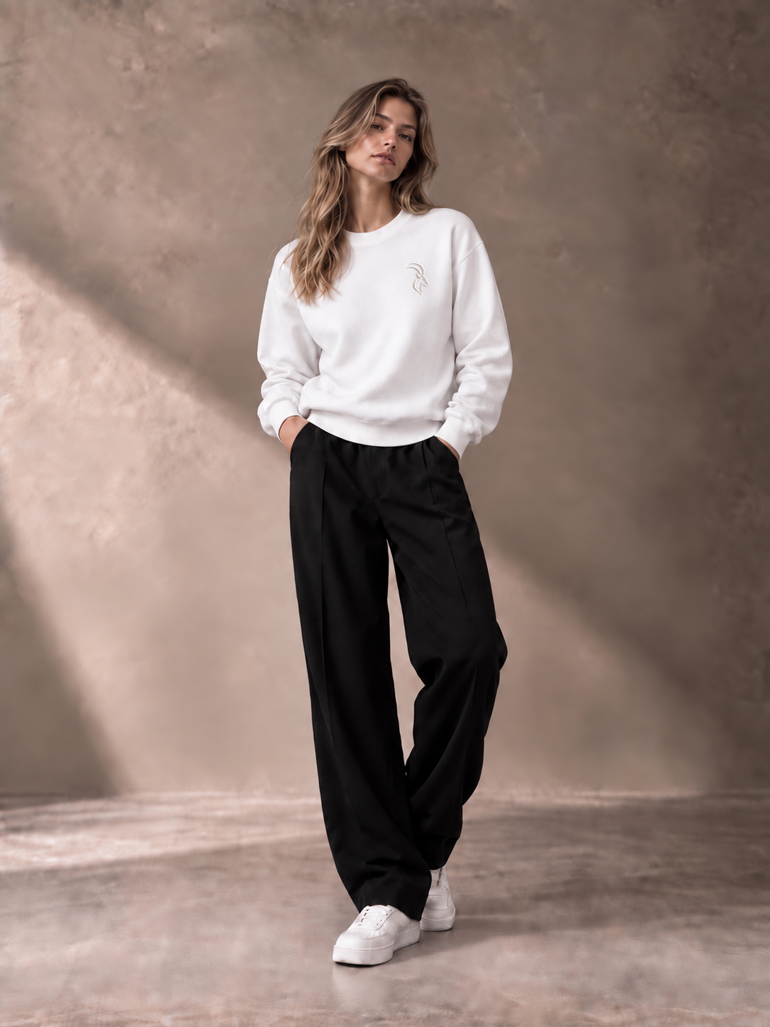 DIXWAR Women Premium Oversized Long Sleeve T-Shirt – White