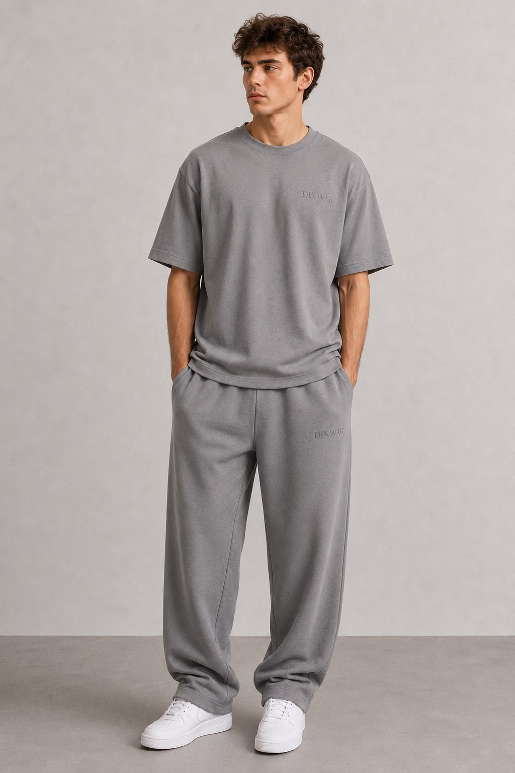 DIXWAR Premium Oversized Sweatpants –  Gray