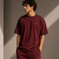 DIXWAR Premium Oversized Tee – Burgundy