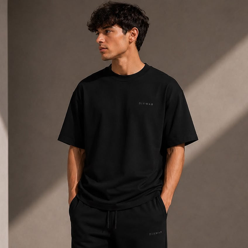 DIXWAR Premium Oversized Tee – Black