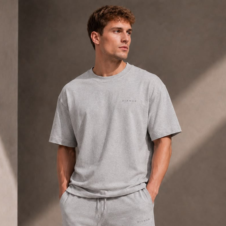 DIXWAR Premium Oversized Tee – Grey