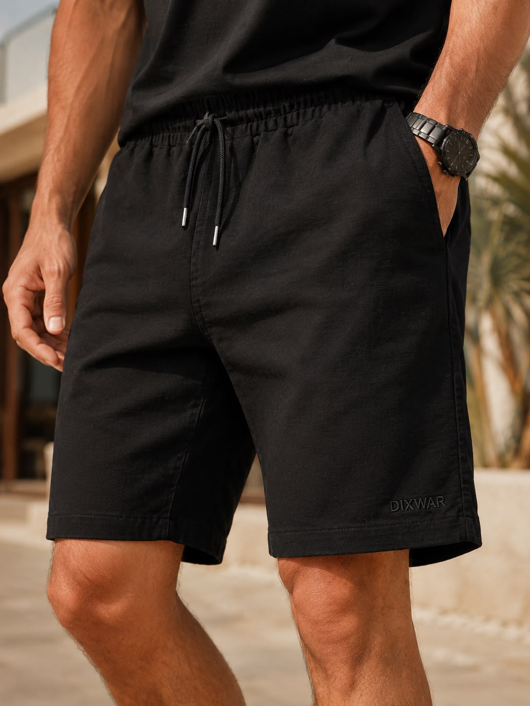 DIXWAR Premium Oversized Shorts – Black