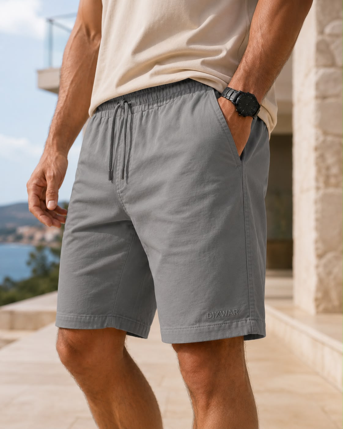 DIXWAR Premium Oversized Shorts –  Gray