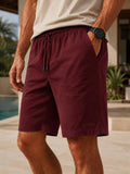 DIXWAR Premium Oversized Shorts –  Burgundy