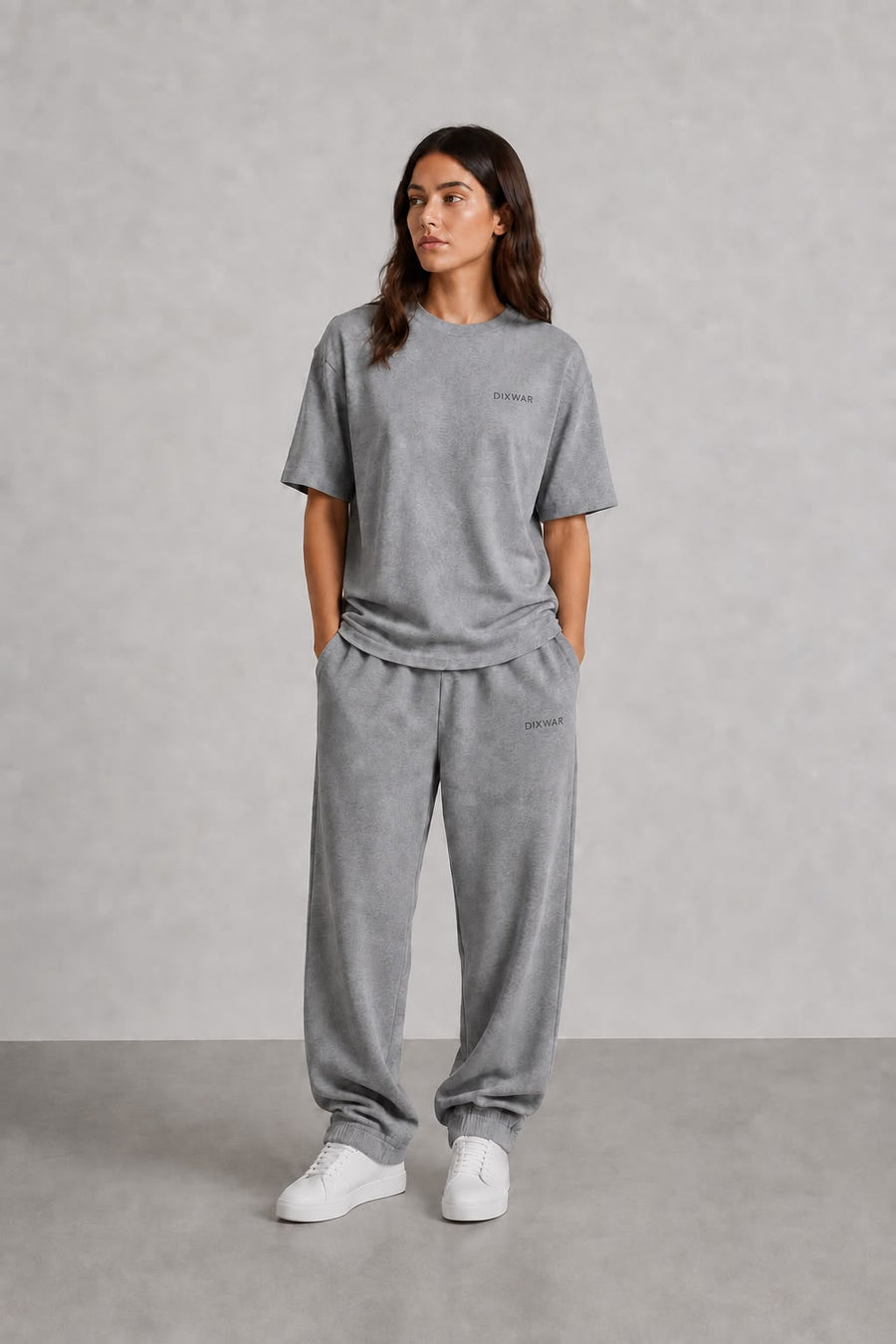 DIXWAR Premium Oversized Sweatpants – Gray