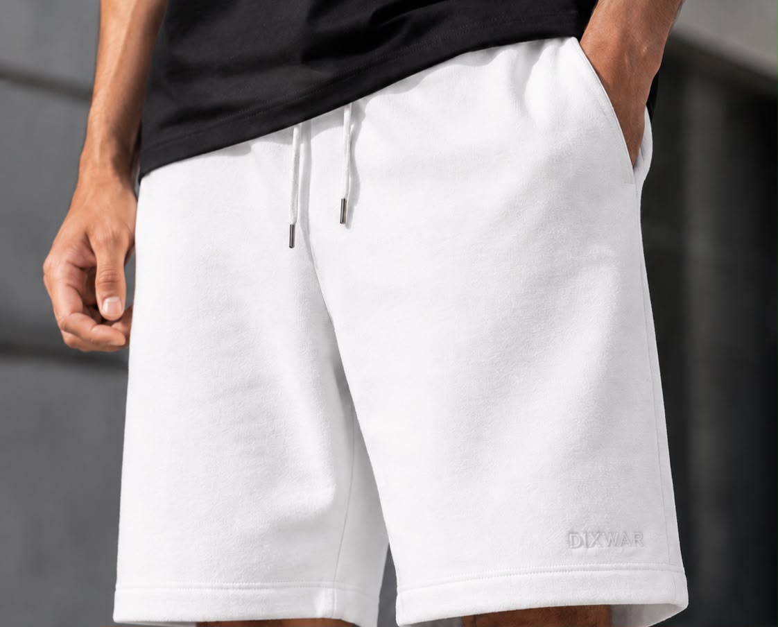 DIXWAR Premium Oversized Shorts – White