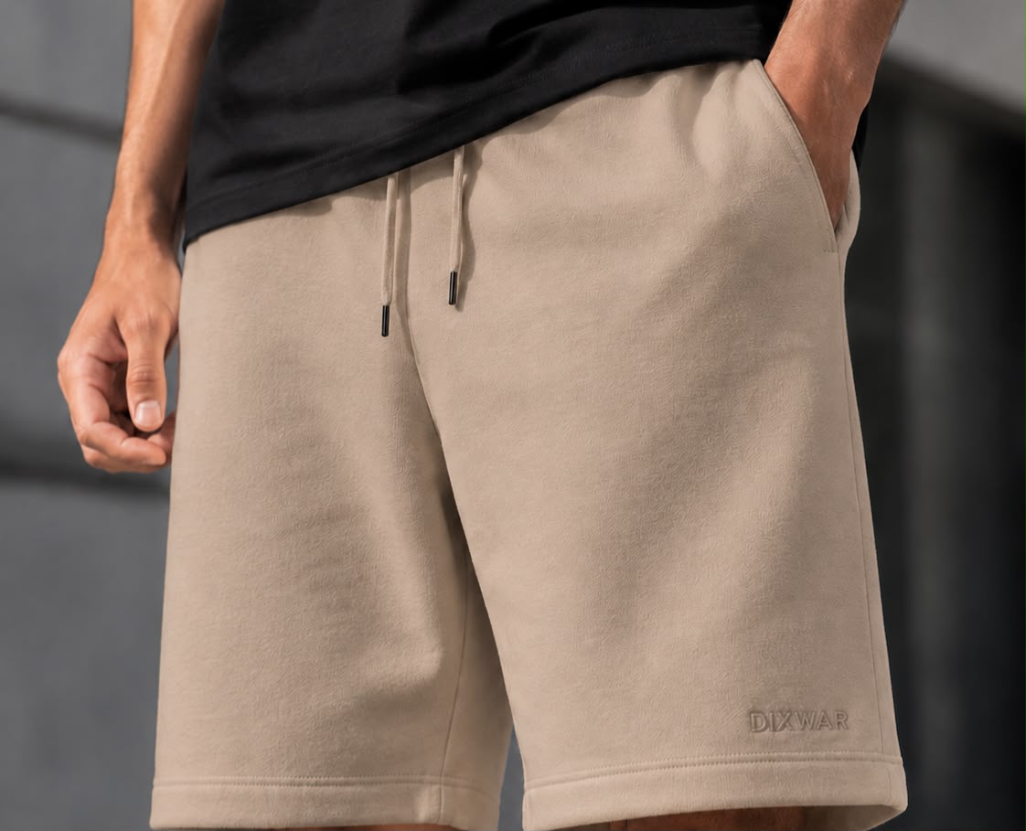 DIXWAR Premium Oversized Shorts – Beige