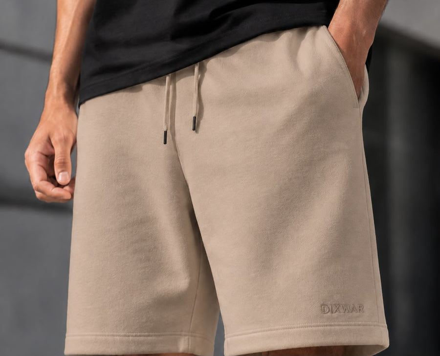 DIXWAR Premium Oversized Shorts – Beige