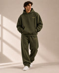 DIXWAR Premium Oversized Hoodie – Olivgrün