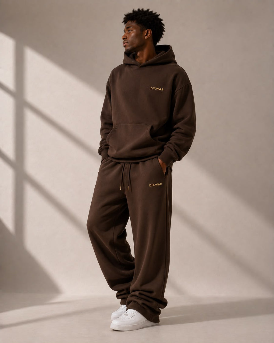 DIXWAR Premium Oversized Hoodie – Brown