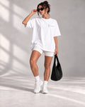 DIXWAR Women Premium Oversized Tee – White