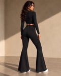 DIXWAR Women Premium High-Waisted Flared Leggings